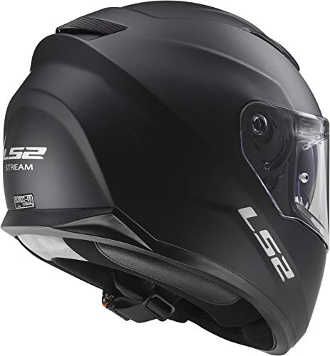 LS2 Casco de moto STREAM EVO MAT Negro, Negro, M