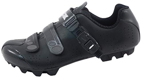 LUCK Zapatillas de Ciclismo MTB ODÍN con Suela de Carbono y Cierre milimétrico de precisión. (41 EU, Negro)