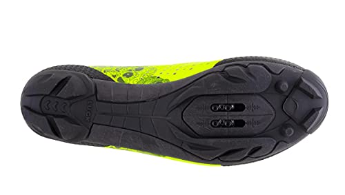 LUCK Zapatillas MTB Galaxy Calaveras. Zapatos Ciclismo Montaña para Hombre y Mujer. Suela de Carbono. Doble Cierre Rotativo ATOP. Calzado Bicicleta MTB (40 EU Ancho)