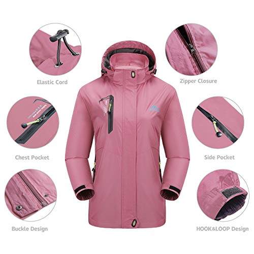 LUI SUI Chaqueta impermeable ligera para mujer Sports Mountain Chaqueta cortavientos