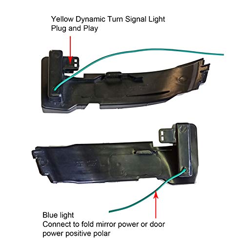 Luz de Señal de Giro LED Dinámica Luz Intermitente del Indicador del Espejo Retrovisor del Ala Lateral Ajuste para F-ord Focus 4th. 2019 2020