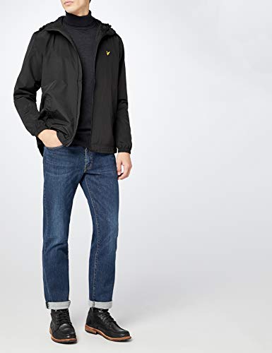 Lyle & Scott Zip Through Hooded Jacket Chaqueta, Negro (True Black 572), Small para Hombre