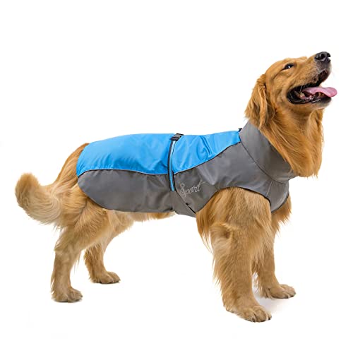 Mascota Ropa para Perros Grandes Ropa Chaqueta Golden Retriever Husky Border Shepherd Otoño Invierno Chaquetas Europeas y Americanas,Azul,3XL