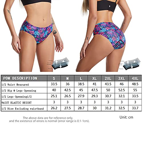 Menstrual Teens, Bottom Bottoms Mid Leakproof Bikini Women For Swim Waisted Swimwears Tankinis Set (Blue, S)