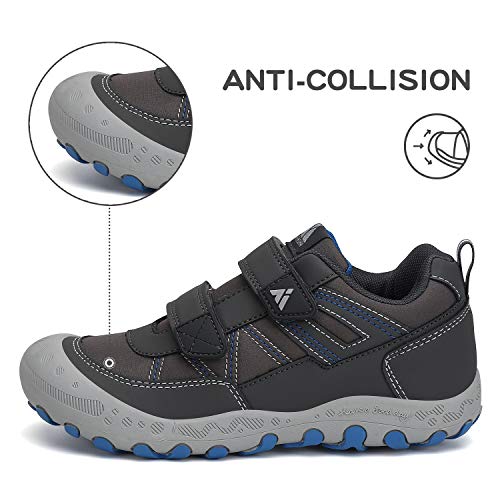 Mishansha Zapatillas Senderismo Antideslizante Niña Niño Zapatos Montaña Transpirable Sneakers Gris 31 EU