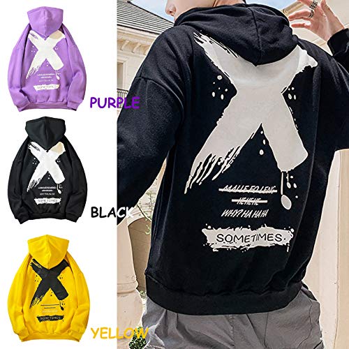 Moshtashio Sudaderas Hombres con Capucha Deportiva Manga Larga Hoodie Casual Unisex Pullover (Negro, m)