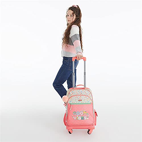 Movom Good Vibes Mochila 4 Ruedas Rosa 33x44x21 cms Poliéster 39,5L