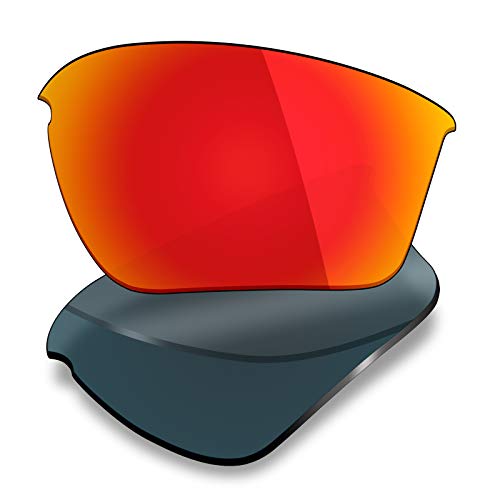 Mryok 4 pares de lentes polarizadas de repuesto para Oakley Half Jacket 2.0 XL Sunglass - Stealth Black/Fire Red/Ice Blue/Emerald Green