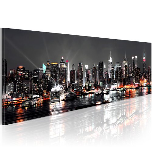 murando Cuadro en Lienzo Nueva York City NY 135x45 cm 1 Parte Impresión en Material Tejido no Tejido Impresión Artística Imagen Gráfica Decoracion de Pared New York NY Ciudad City 030211-52