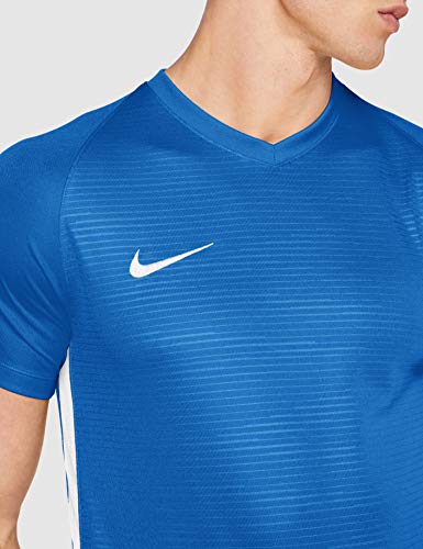 NIKE M NK Dry Tiempo Prem JSY SS T-Shirt, Hombre, Royal Blue/Royal Blue/White/White, L