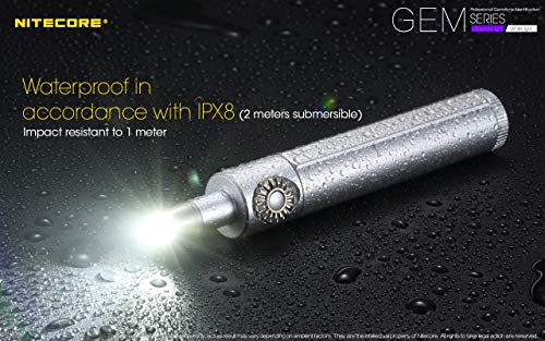 Nitecore gem8 – 500 lumens lámpara espeleología Unisex, Gris