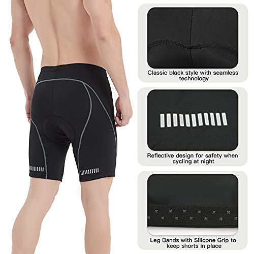 NOOYME Cullote Ciclismo Hombres con 4D Gel Acolchado Pantalones Cortos Ciclismo Pantalon Mountain Bike Ropa Ciclismo Hombre Ropa de Ciclismo MTB