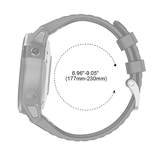 NotoCity Garmin Fenix 6 Correa, 22mm Easy-Fit Silicona Reemplazo Correa para Garmin Fenix 6/Fenix 6 Pro/Fenix 5/Fenix 5 Plus/Forerunner 935/945,no Adapta a Fenix 6X, 6s (5PCS)