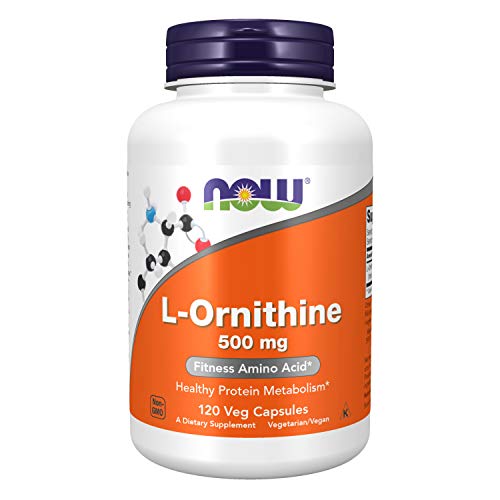 Now Foods L-Ornithine 500mg Standard - 120 Cápsulas