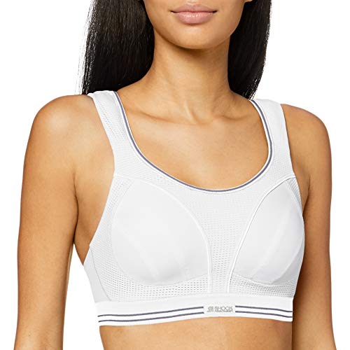 Nuevo Amortiguador de Choque Ultimate Womens Run Bra Ropa Deportiva Blanco, Blanco, 80H