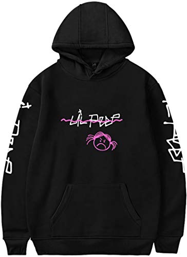 OLIPHEE Camisetas de Manga Larga Impresión Chica Enojada de Lil Peep para Hombre hei-2XL