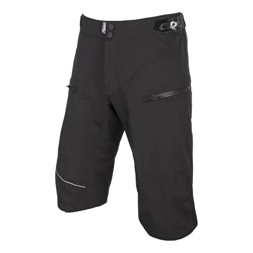 O'Neal | Pantalones de Ciclismo de montaña | MTB Downhill Freeride | Material Impermeable, poliéster, Bolsillo Lateral con Cremallera | Mud WP Shorts | Adultos | Negro | Talla 32/48
