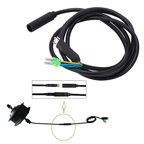 Onewer Cable de Extensión de Conversión de Motor, Falla Baja 160 Cm de Longitud Buena Dureza Buena Durabilidad Línea de Conversión de Motor de Bicicleta Eléctrica 9 Pines para Motor de Bicicleta