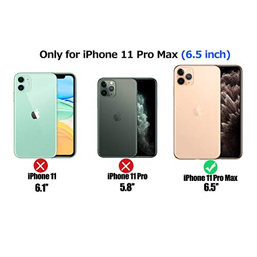 ORETECH Funda Compatible con iPhone 11 Pro MAX,Carcasa para iPhone 11 Pro MAX con 2 x Protector de Pantalla de Vidrio Cristal Templado Silicona Ligera Delgado PC TPU Caso para iPhone 11 Pro MAX Negro