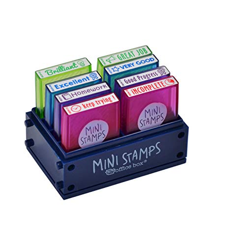 Pack 8 Sellos Profesor Mini Stamps Motivación INGLES. Hasta 10.000 impresiones por mensaje + REGALO