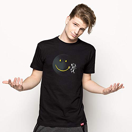 Pampling Make a Smile - Astronauta en el Espacio, Camiseta Hombre, Nero, XL