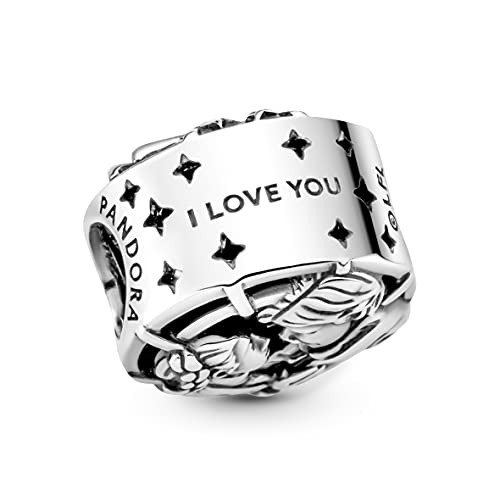 Pandora Star Wars - Abalorio de plata de ley con diseño de Han Solo y Leia Beso de Pandora Collection