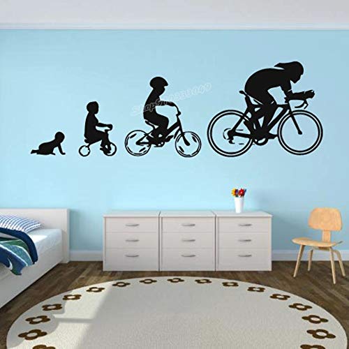 Pegatinas de pared de bicicletas creativas pegatinas de vinilo bicicleta revolución pegatinas de pared de bicicletas niños deportes niños adolescentes decoración de la habitación