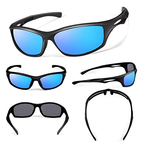 Perfectmiaoxuan Gafas de sol polarizadas para hombre mujer/Golf de pesca fresco Ciclismo El golf Conducción Pescar Alpinismo Deportes al aire libre Gafas de sol (B/blue)