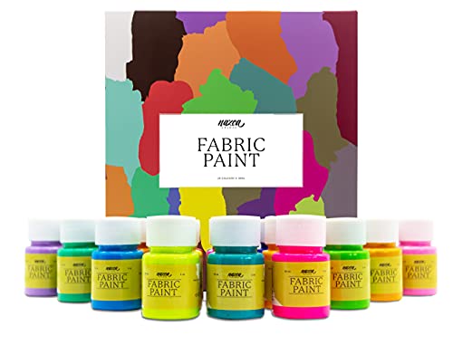 Pintura Para Tela Permanente Y Lavable Nazca Colors – 24 Colores X 30ml - Pack Pintura Acrílica Textil ideal para Pintar Ropa, Zapatillas, Vaqueros, Bolsas, Cuero y cualquier Tejido- Gran Cobertura