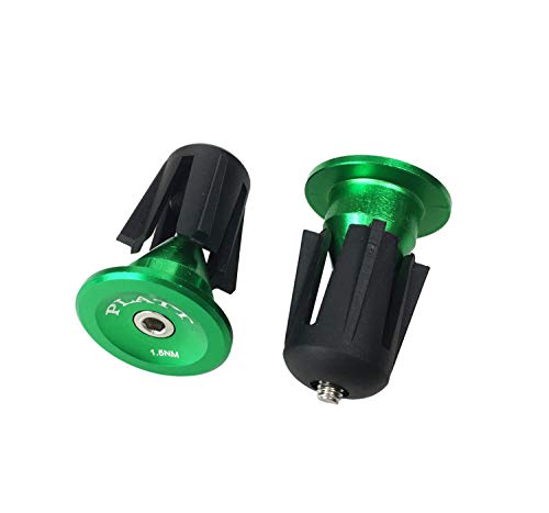 PLATT tapón de Manillar para Bici, Tapones de Manillar para Manilla de Carretera/BMX/MTB,Verde