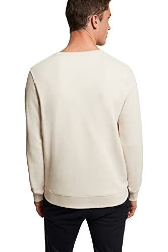 POLO CLUB Sudadera Orgánica Blanco Crudo con Cuello Redondo para Hombre