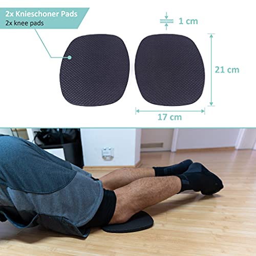 PULLUP & DIP Rueda Abdominal con Mangos ergonómicos y Almohadillas Acolchadas para Las Rodillas, para Entrenamientos Abdominales y Entrenamientos en Casa.