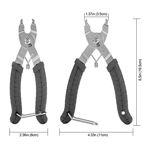 QKURT Alicate de Cadena de Enlace Maestro 2 en 1, Alicate de Enlace de Bicicleta Compatible con Todas Las Cadenas de Velocidad