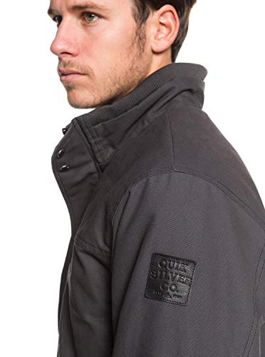 Quiksilver Brooks Full Zip - Chaqueta Impermeable Para Hombre Chaqueta Impermeable, Hombre, tarmac, XS