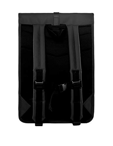 RAINS Roll Top Rucksack Mochila De Mountain Bike, Mujer, Black, Talla Única