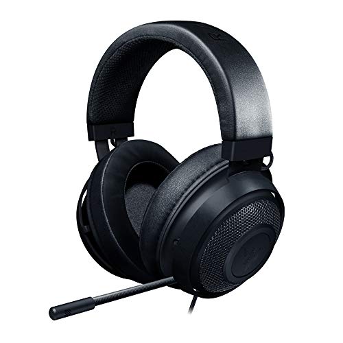 Razer Kraken - Auriculares Gaming con Cable para Juegos multiplataforma para PC, PS4, Xbox One & Switch, Diafragma 50 mm, Cable de 3.5mm con Controles de línea - Negro