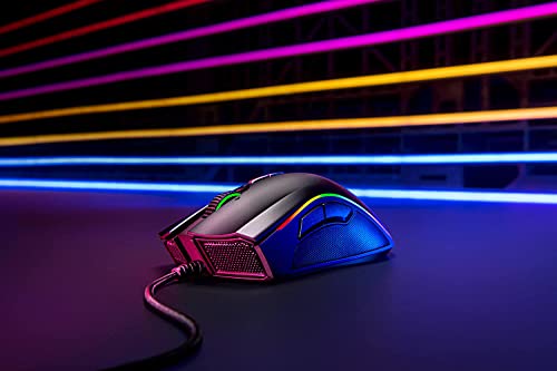 Razer Mamba Elite- Ratón para juegos , Ratón Gaming con 9 botones mecánicos programables, sensor óptico con 16.000 ppp e iluminación Chroma RGB, Negro