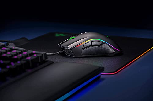 Razer Mamba Elite- Ratón para juegos , Ratón Gaming con 9 botones mecánicos programables, sensor óptico con 16.000 ppp e iluminación Chroma RGB, Negro