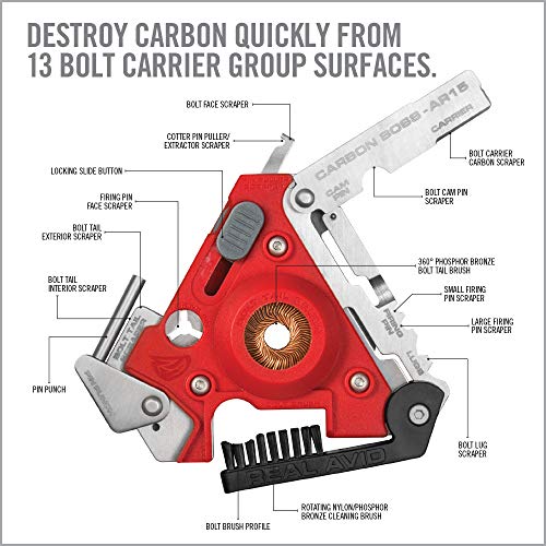 Real Avid Msr .223/5.56 Carbon Boss AR-15 Cleaning Tool, Hombre, Red, no Size