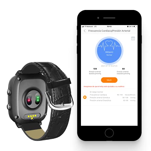 Reloj Localizador GPS Personas Mayores, Niños, Alzheimer, Botón SOS, Detector Caída, Teléfono, App Español, Reloj Abu Family Care, Manual Español