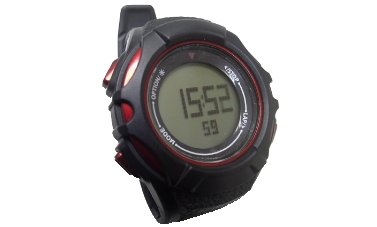 Reloj pulsómetro de muñeca con banda pectoral, impermeable hasta 30 m de profundidad.