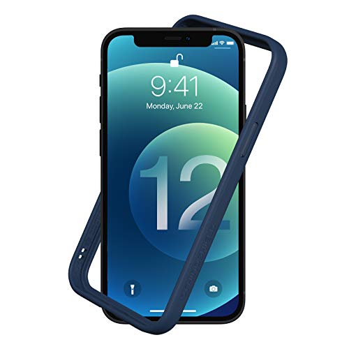 RhinoShield Funda Bumper Compatible con [iPhone 12/12 Pro] | CrashGuard NX - Carcasa con Tecnología de Absorción de Golpes - Resistente a Impactos de más de 3.5 Metros - Azul Marino