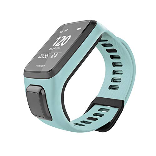 RongYooo Repuesto para correas TomTom de silicona, compatible con TomTom Runner 2/3/Spark 3/Golfer 2.(azul pato)