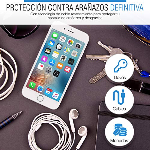 SAGPAD [2 Piezas] Cristal Templado para iPhone 6 Plus/ 6s Plus, Cubierta Completa Vidrio Templado 9H Protector Pantalla Premium, Anti-Huella Digital, Anti-Burbujas par 6 Plus / 6s Plus (Blanco)