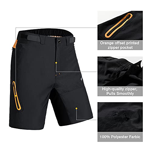 Santic Pantalones Cortos MTB Hombre Pantalones Cortos Ciclismo para Hombre Negro EU XXL