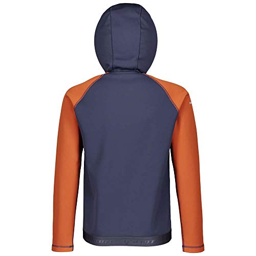 SCOTT JR Defined Tech - Chaqueta Deportiva con Capucha (Talla M), Color Azul Oscuro y marrón