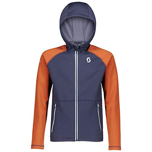 SCOTT JR Defined Tech - Chaqueta Deportiva con Capucha (Talla M), Color Azul Oscuro y marrón