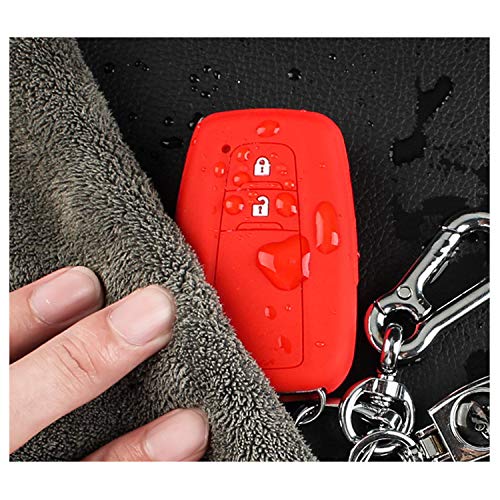 SHAOHAO Funda de silicona TPU para llave de coche C-HR CHR (rojo)