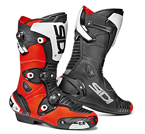 Sidi Botas MAG-1, Rojo Fluo/Negro, Talla 44