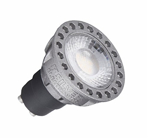 Silver Electronics - Bombilla Led Compact 8W GU10 3000K, Gris